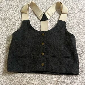 Grey wool vest